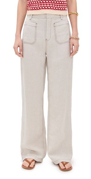 Madewell Patch Pocket Flare Pants Oat 14