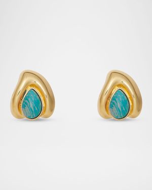 Laurel Button Earrings