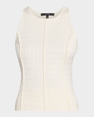 Joyce Seamed Cable-Knit Tank Top