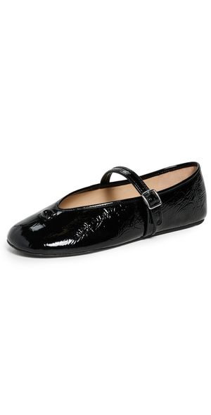Coach Sculpted C Soft Mary Jane Flats Black 10