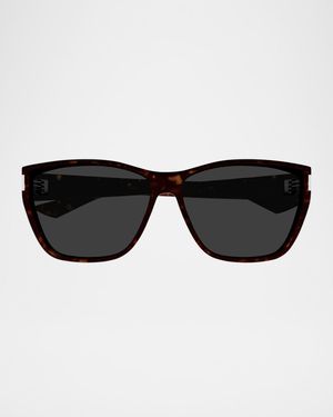 Square Logo-Print Sunglasses