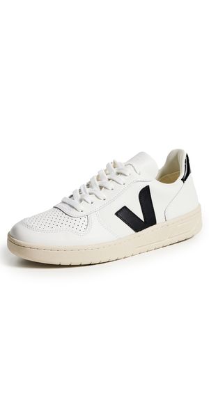 Veja V-10 Lace Up Sneakers Extra White/Black 38