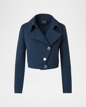 Dana Asymmetric-Button Wool Crepe Jacket