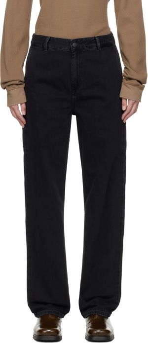 Carhartt Work In Progress Black Pierce Pant Straight Jeans