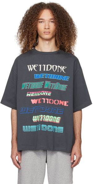 We11done Gray Printed T-Shirt
