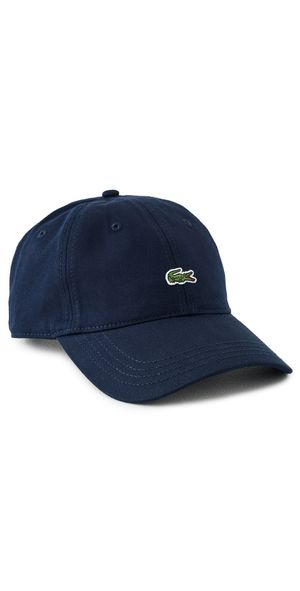 Lacoste Cotton Twill Front Logo Cap Navy Blue One Size