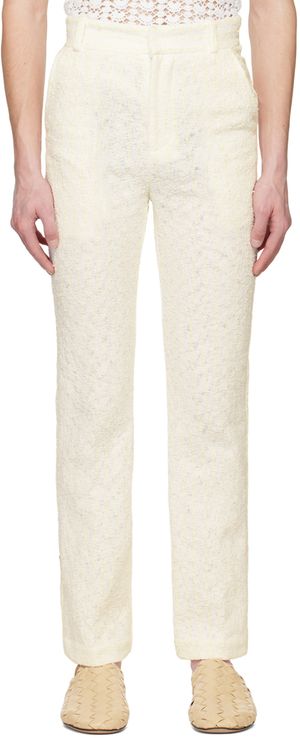 young n sang White Stripe Trousers