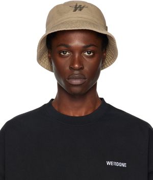 We11done Chapeau bob beige à logo