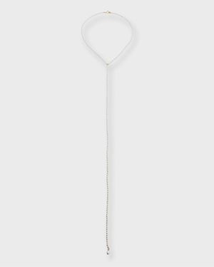 14k Baby Pearl Long Lariat Necklace