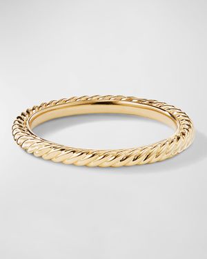 Cable Collectibles Stack Ring in 18K Gold, 2mm
