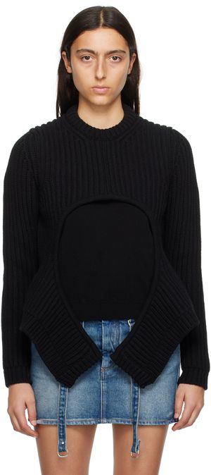 Off-White Black Meteor Cut Out Sweater