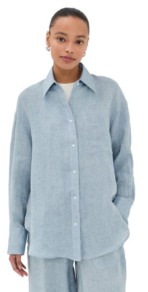 TWP Big Joe Button Down Shirt Light Indigo P