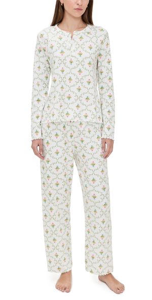 Hill House Home The Olivia Pants Pajama Set Pastel Trellis L