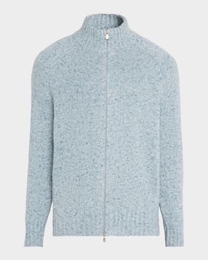 Men's Cashmere Zip Cardigan