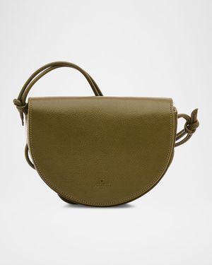 Snodo Curved Leather Crossbody Bag