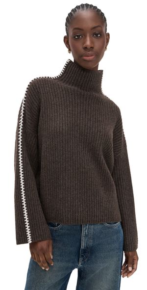 rag & bone Ingrid Wool Turtleneck Brown XXS
