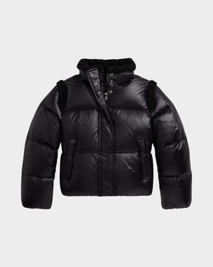 Girl's Recycled Nylon Taffeta Down Puffer Jacket, Size S-XL