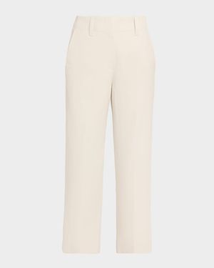 Straight-Leg Cotton Trousers
