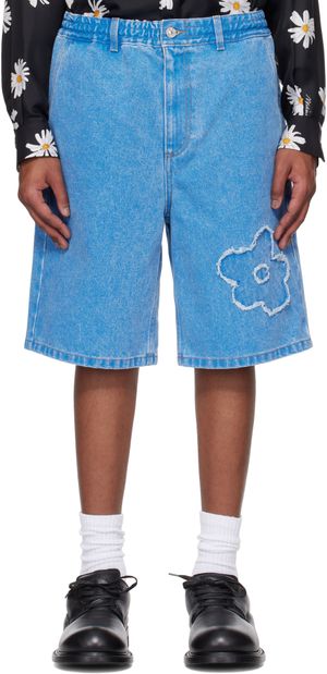 Marni Blue Patch Denim Shorts