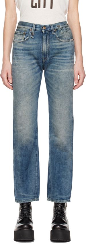 R13 Blue Courtney Slim Jeans