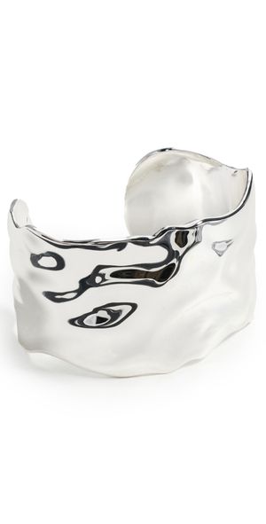 Ettika Thick Sculpted Cuff Silver One Size