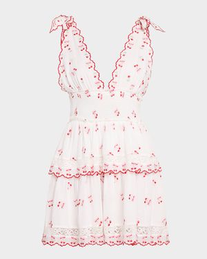 Soira Cherry Print Mini Dress