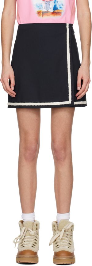 MSGM Navy Gonna Miniskirt