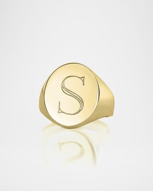 Monogrammed Pinky Signet Ring