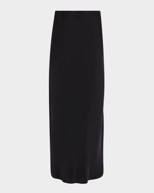 Barbara Straight Satin Maxi Skirt