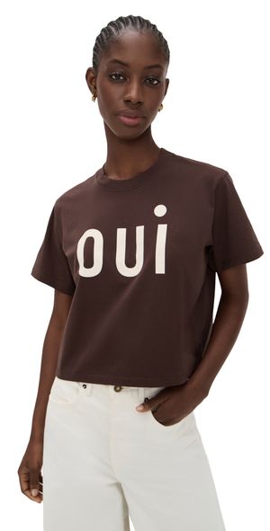 Clare V. Le Carre Tee Chocolate S
