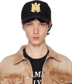 AMIRI Black MA Canvas Cap