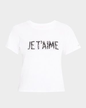 Je Taime Embellished Crewneck Tee