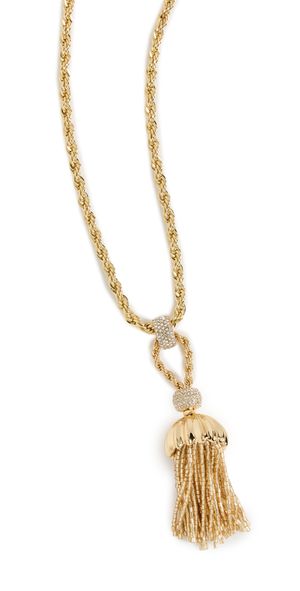 Lele Sadoughi Chateau Rope Tassel Necklace Gold 720 One Size