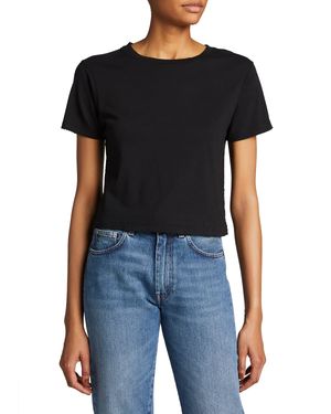 Babe Cropped Crewneck Tee