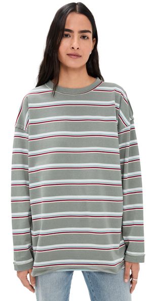 Lioness Horizon Long Sleeve Tee Ash Stripe XS