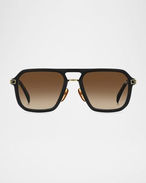 Men's DB 7136 Acetate Rectangle Sunglasses