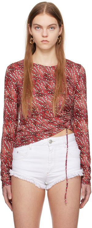 Isabel Marant Etoile Red Jazzy Long Sleeve T-Shirt