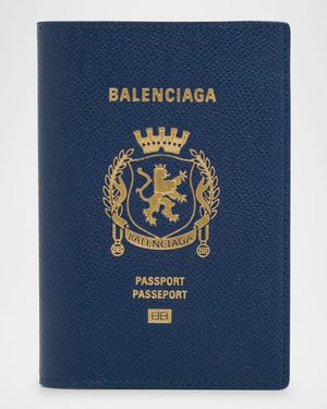 Men's Calfskin Logo Passport Holder