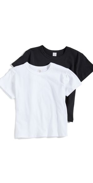 Leset Margo Tee 2 Pack White/Black S