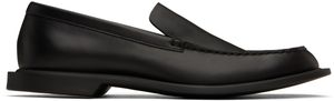 The Row Black Nic Loafers