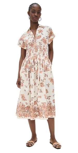 Cara Cara Nash Midi Dress Farfella Border Egret L