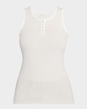 Mansel Rib Henley Tank Top