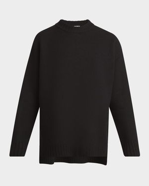 Superfine Merino Wool Oversized Crewneck Sweater