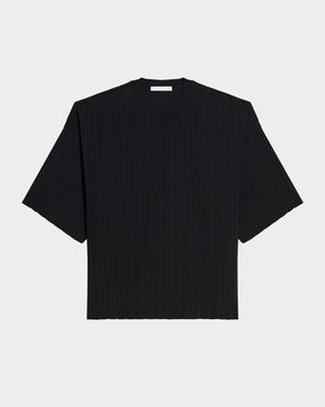 Men's Pleated Crewneck T-Shirt