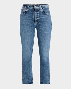Riley High-Rise Straight Crop Jeans