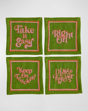 Deep Thoughts Cocktail Napkins, Set of 4