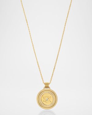 18K Sagesse Vidi Pave Diamond Medallion Necklace