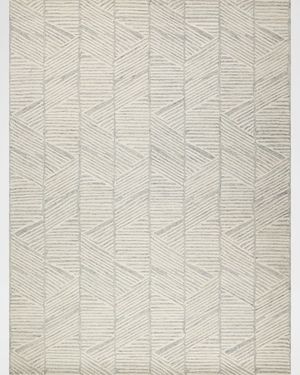 Kascata Hand-Tufted Silver/Ivory Rug, 10' x 14'