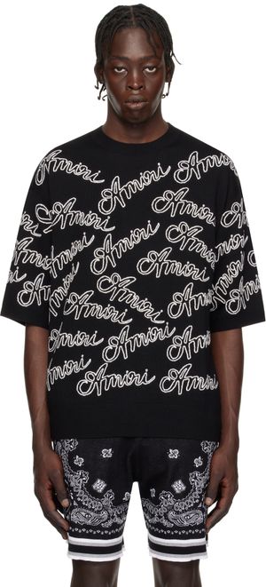 AMIRI Black 'Amiri' Script Sweater