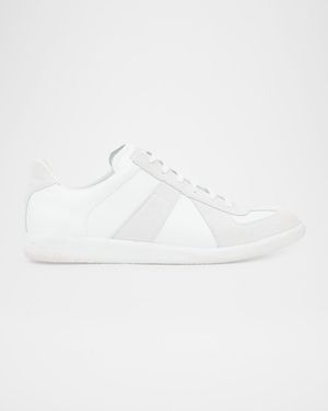 Men's Replica Leather Suede Low-Top Sneakers